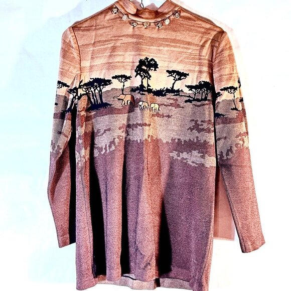 St. John Sport by Marie Gray  Size Petite Small Elephant Sweater Upcycled - Picture 5 of 10